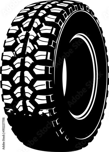 Tire silhouette vector illustration