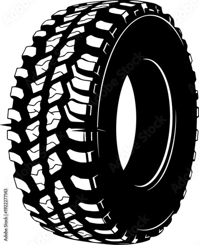 Tire silhouette vector illustration