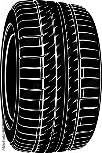 Wallpaper Mural Tire silhouette vector illustration Torontodigital.ca