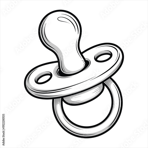 Baby pacifier isolated on white background, children's item