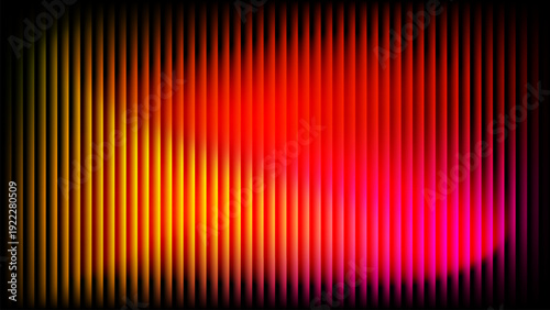 Vibrant abstract background with vertical lines and gradient colors of red, orange, and pink