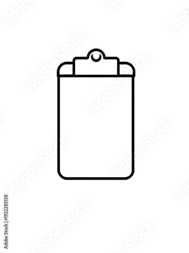 Clipboard related icon outline and linear symbol.