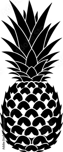 Pineapple silhouette vector illustration