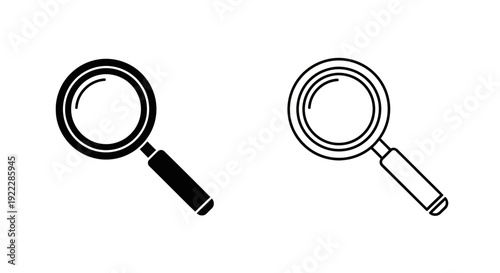 Magnifying glasses, search, investigation, close-up, detail, inspection, magnify Vector