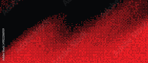 Red and Black Dither Noise Gradient Background