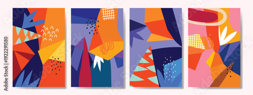 Bright abstract geometric pattern, various shapes, dot and lines, bohoo minimalist colorful background vector illustration. Design for fabric, textile, wall art,decoration and fashion.