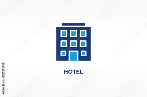 HOTEL vector, icon or logo sign isolated symbol illustration