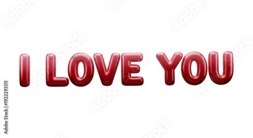 Romantic red 3d love message