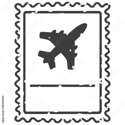 Airmail Stamp Postage Postal Retro Drawing Illustration