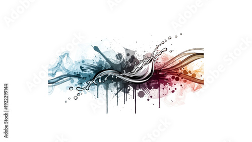 Abstract Water Splash Vector Liquids Transparent Background Illustration