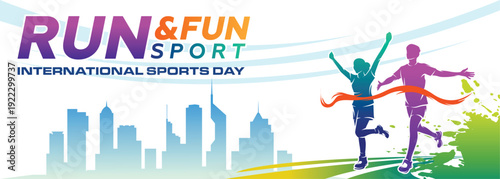 Sports Day Background Vector. International Sports Day Illustration. Graphic Design for the decoration of gift certificates, banners, and flyer