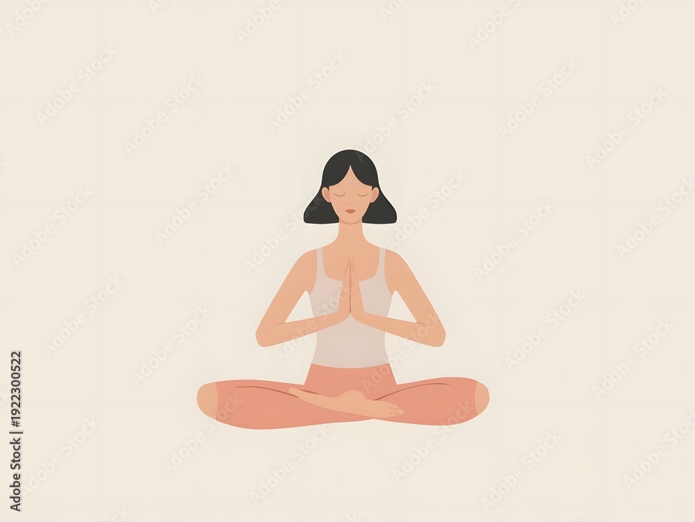 Obraz premium a woman is doing yoga