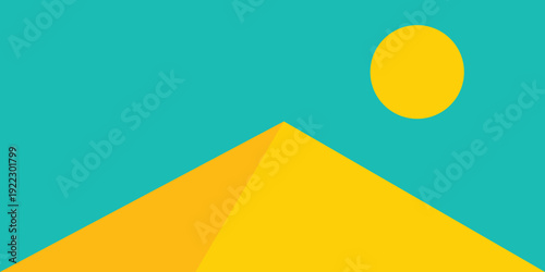 Simple flat design pyramid triangle background