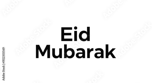 Eid mubarak greeting in bold lettering a striking silhouette