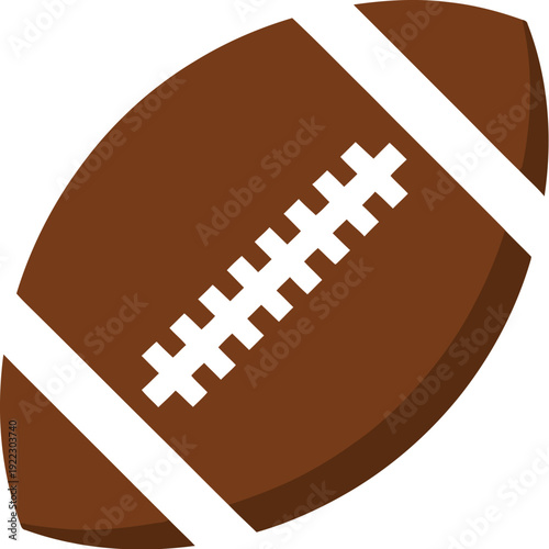 American Football Icon Illustration Vector Graphic Sports Equipment Gameplay Object Close-up View