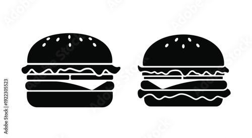 Two black hamburger icons presented side by side in a striking silhouette