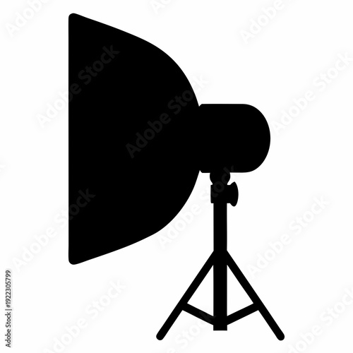 Studio softbox lighting equipment on stand for professional photography lighting setup