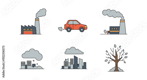 Air Pollution Line modern smooth abstract vector.eps