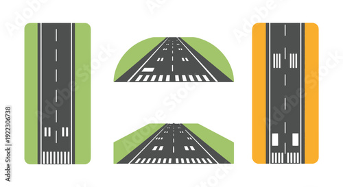 Airport Runway Line abstract elegant tone illustration.eps