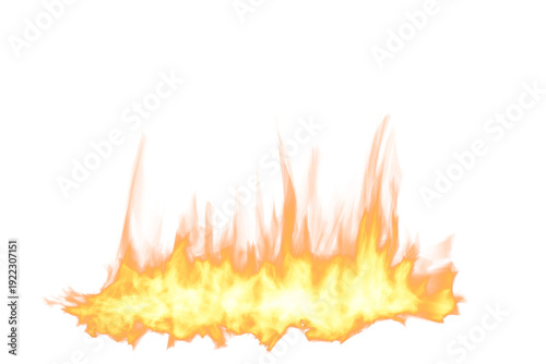 fire flames isolated on white background
