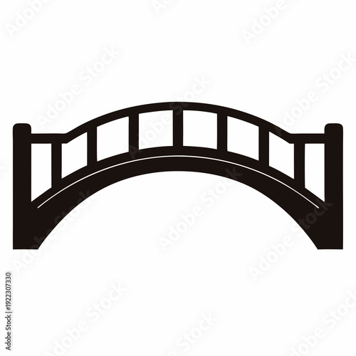 Black and White Minimalist Image of a Footbridge or Pedestrian Bridge
