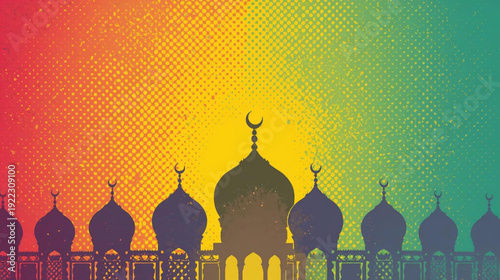 vector illustration of a islamic background