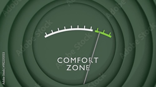Wallpaper Mural Comfort zone meter showing a high level. Dynamic increasing gauge. Psychology and business concept. Torontodigital.ca