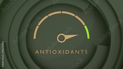 Wallpaper Mural Antioxidants meter showing high levels. Healthy diet concept. Dynamic increasing gauge. Torontodigital.ca
