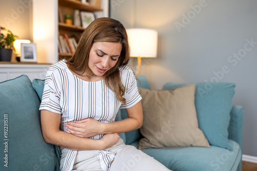 Cuadro en lienzo Stomach ache and digestion