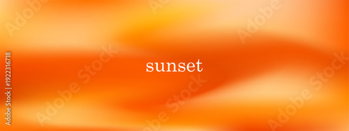Vibrant horizontal sunset gradient background with a warm orange and amber fluid mesh blend