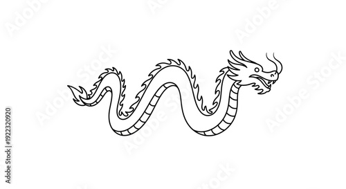 Dragon mythical creature drawing illustration.