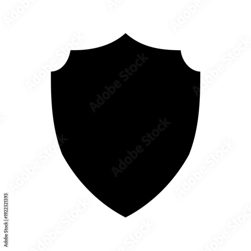 Simple yet strong black shield design for protection and heraldry usage