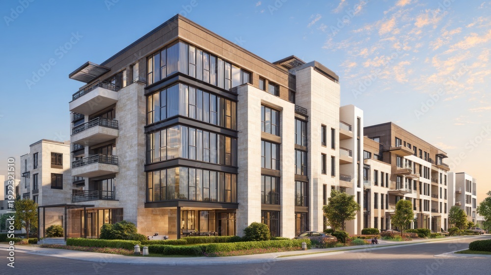 Obraz premium Modern apartment building architecture