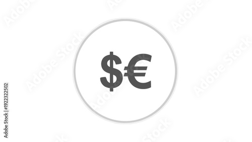 Dollar and Euro Currency Symbols.