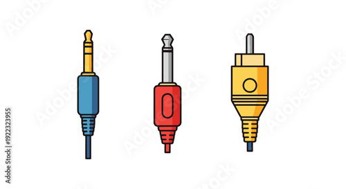Audio Jack Line art creative modern abstract illustration