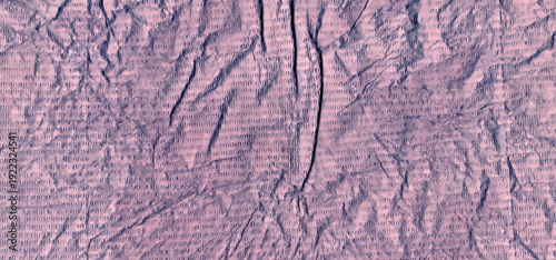 Purple pink wrinkled kraft paper background vector. Crumpled pastel cardboard texture for craft, box, carton, girly rose color striped designs. Empty paper bg for corporate identity, logo or collage