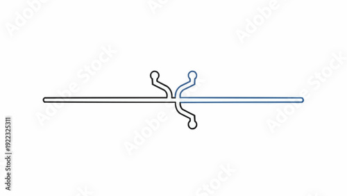 Photos Knot on a blue rope end.
