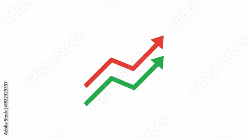 Bild auf Leinwand Increasing Arrows Graph Trend Upward.