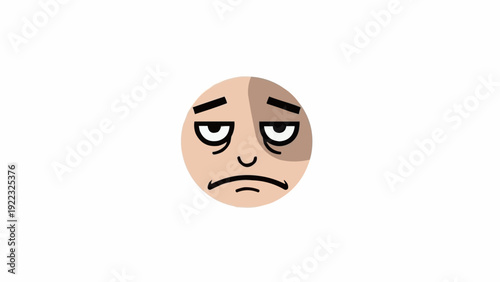 Φωτογραφία Angry cartoon face with frown expression.