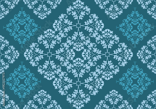 seamless damask pattern with classic floral. Perfect for wallpaper, curtains, clothing, wrapping, fabric, fashion, and premium textile projects.