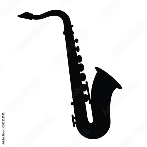 Silhouette of a saxophone, a vibrant symbol of music and jazz culture