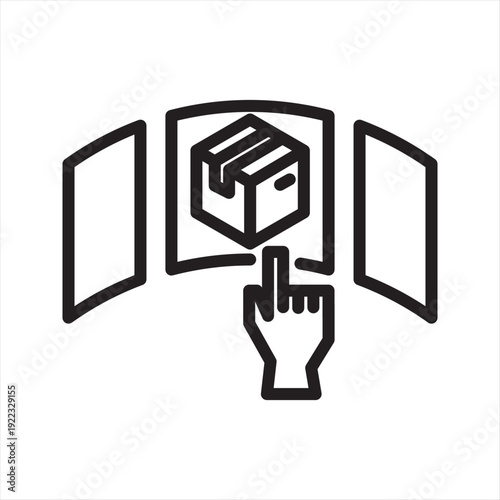 Virtual Goods virtual economy simple line icon