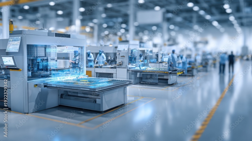 Fototapeta premium Modern industrial automation machinery