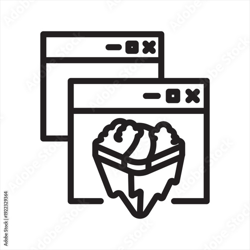 virtual economy virtual economy simple line icon
