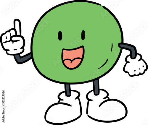 Illustration of green pea