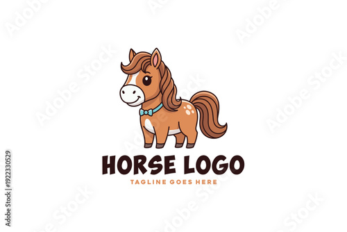 Mascot Modern horse logo design