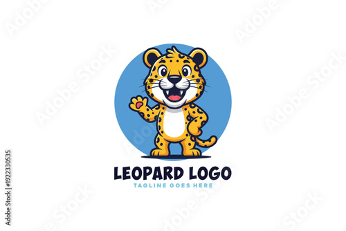 Mascot Modern leopard bull logo design