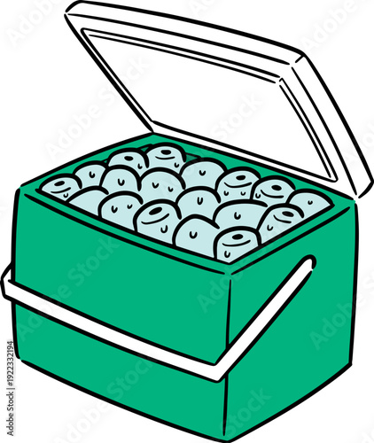 Illustration of ice bucket