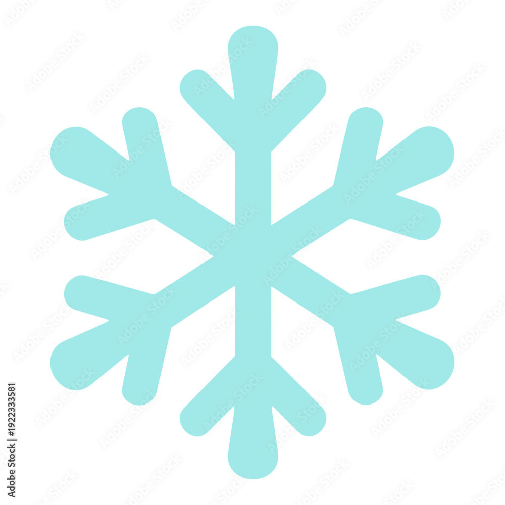 Obraz premium Light Blue Snowflake Vector Icon