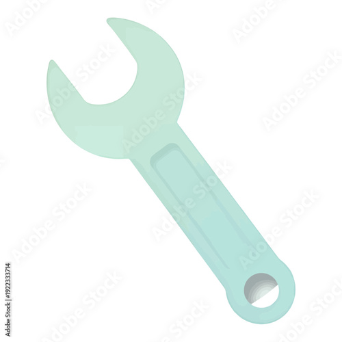 Light Green Wrench Tool Vector Icon